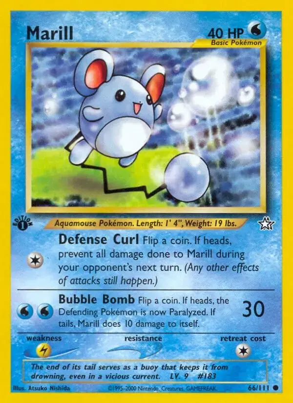 Marill [1st Edition] - Pokemon Neo Genesis #66