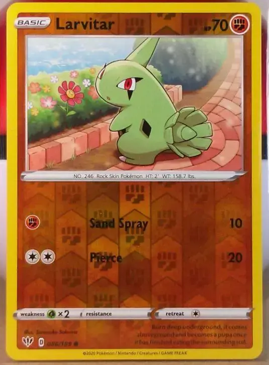 Larvitar [Reverse Holo] - Pokemon Darkness Ablaze #86