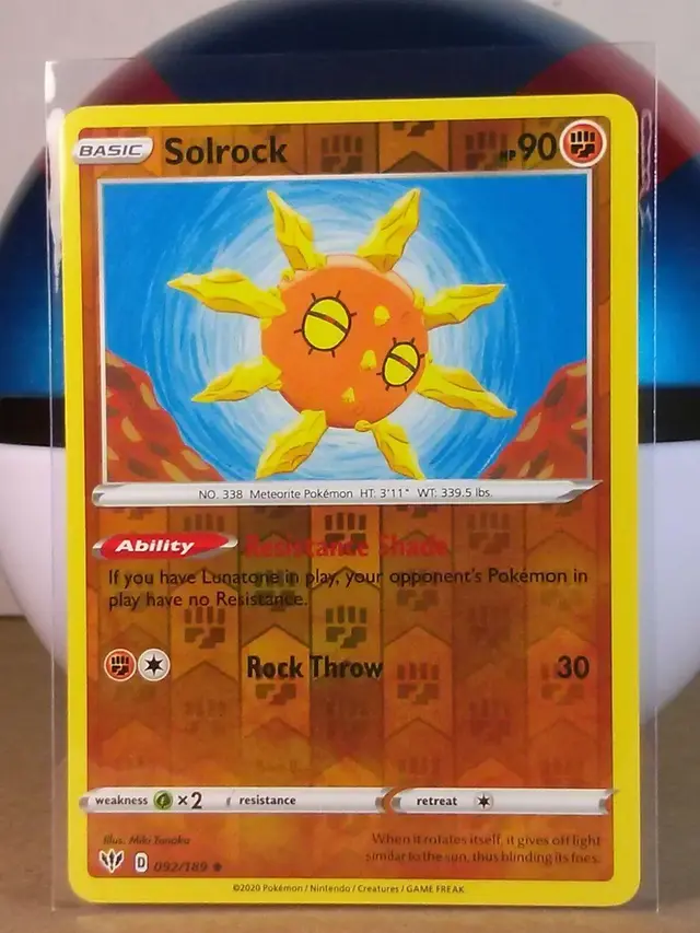 Solrock [Reverse Holo] - Pokemon Darkness Ablaze #92