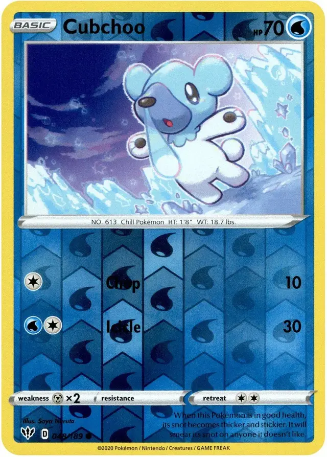 Cubchoo [Reverse Holo] - Pokemon Darkness Ablaze #48