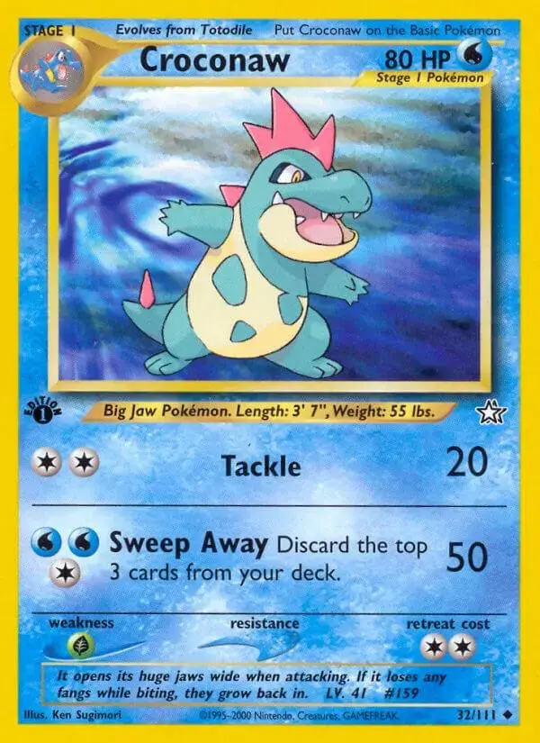 Croconaw [1st Edition] - Pokemon Neo Genesis #32