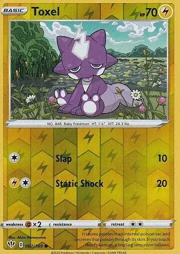 Toxel [Reverse Holo] - Pokemon Darkness Ablaze #62