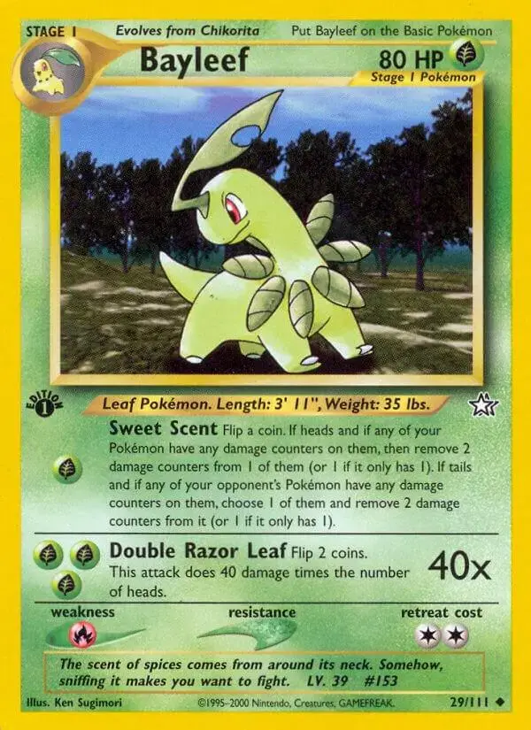 Bayleef [1st Edition] - Pokemon Neo Genesis #29