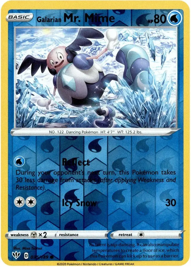 Galarian Mr. Mime [Reverse Holo] - Pokemon Darkness Ablaze #35