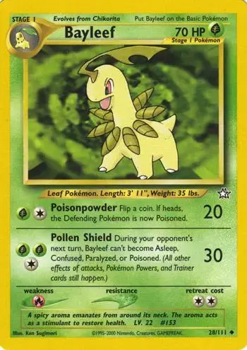 Bayleef - Pokemon Neo Genesis #28