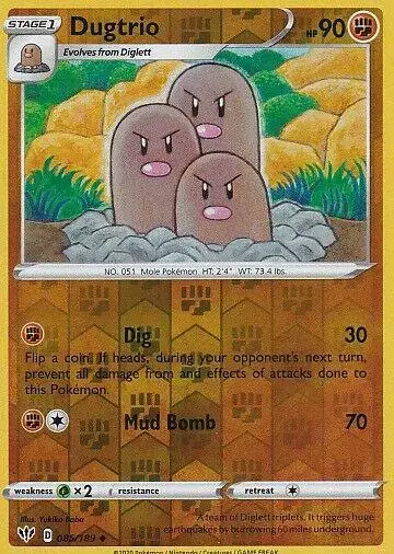 Dugtrio [Reverse Holo] - Pokemon Darkness Ablaze #85