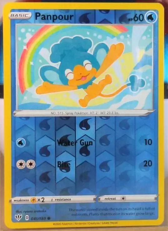 Panpour [Reverse Holo] - Pokemon Darkness Ablaze #41