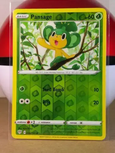 Pansage [Reverse Holo] - Pokemon Darkness Ablaze #6