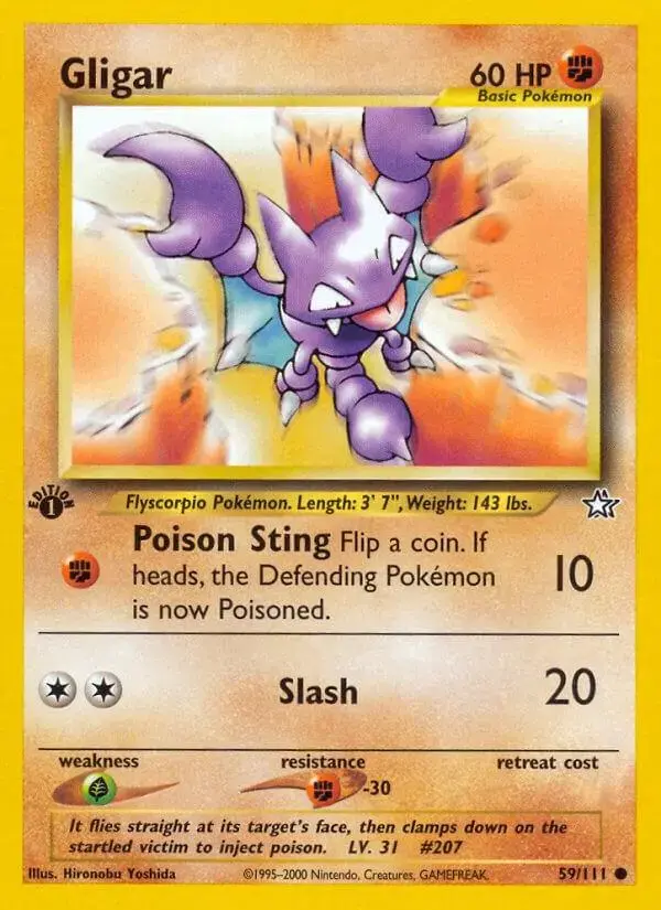 Gligar [1st Edition] - Pokemon Neo Genesis #59