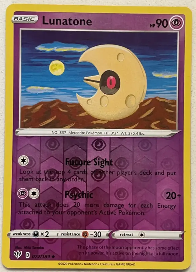 Lunatone [Reverse Holo] - Pokemon Darkness Ablaze #72
