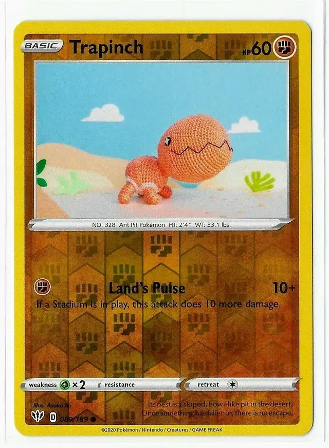 Trapinch [Reverse Holo] - Pokemon Darkness Ablaze #89
