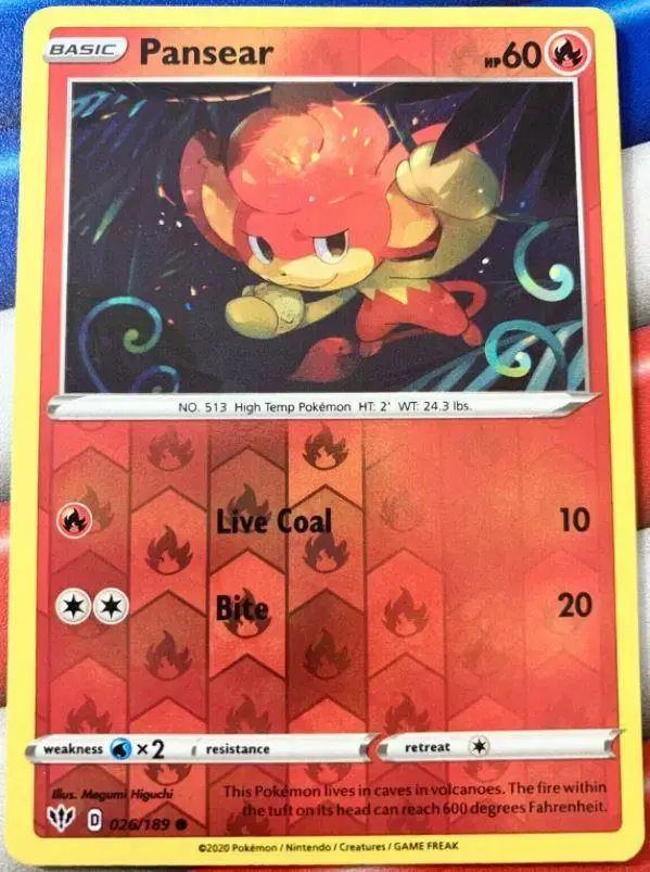 Pansear [Reverse Holo] - Pokemon Darkness Ablaze #26