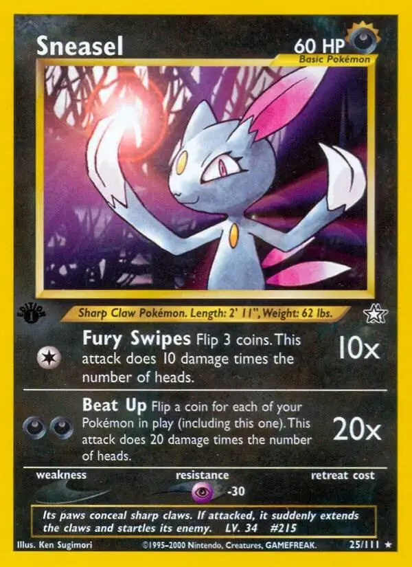 Sneasel [1st Edition] - Pokemon Neo Genesis #25