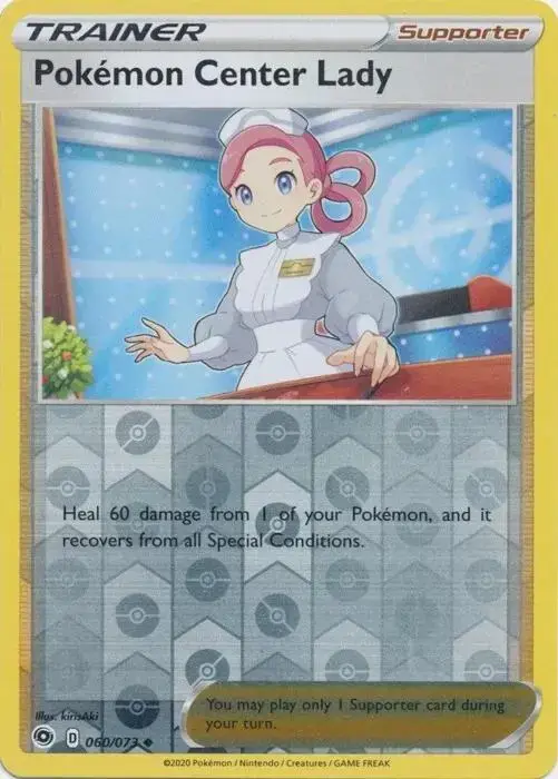 Pokemon Center Lady [Reverse Holo] - Pokemon Champion's Path #60