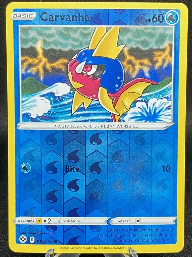 Carvanha [Reverse Holo] - Pokemon Champion's Path #11