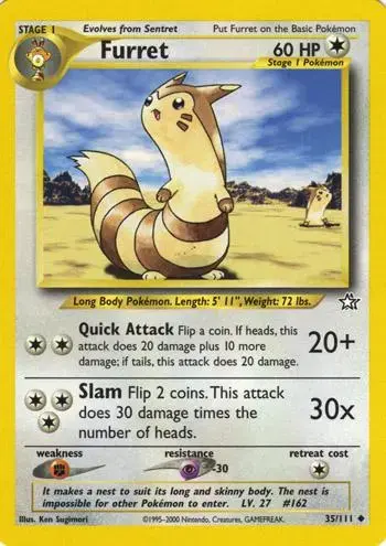 Furret - Pokemon Neo Genesis #35