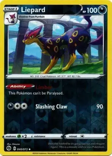 Liepard [Reverse Holo] - Pokemon Champion's Path #40