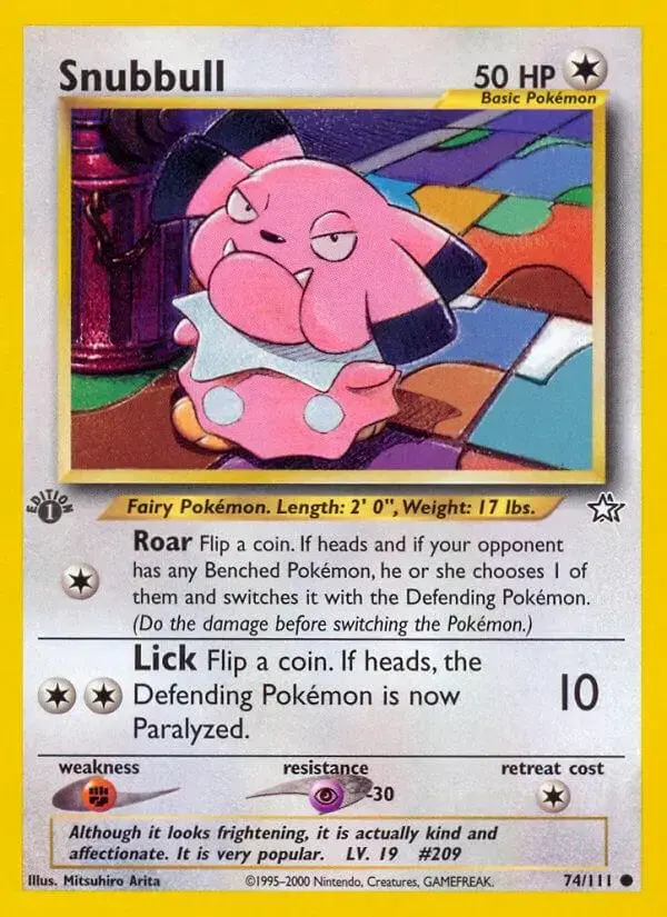 Snubbull [1st Edition] - Pokemon Neo Genesis #74