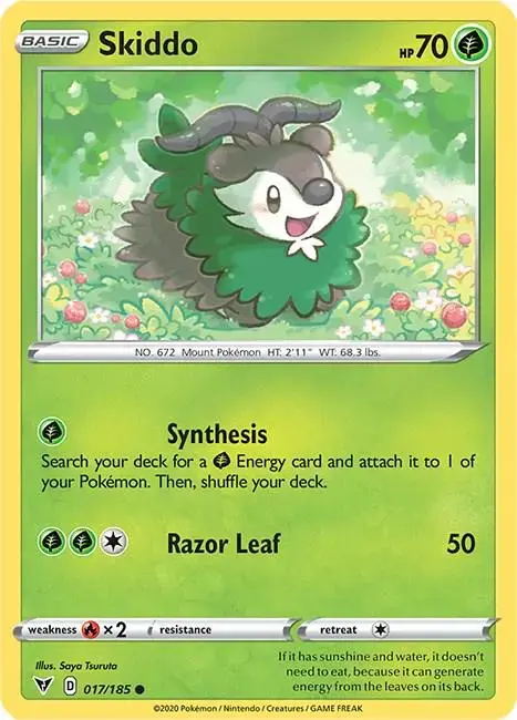 Skiddo - Pokemon Vivid Voltage #17
