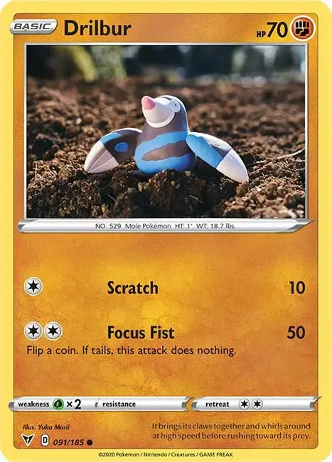 Drilbur - Pokemon Vivid Voltage #91