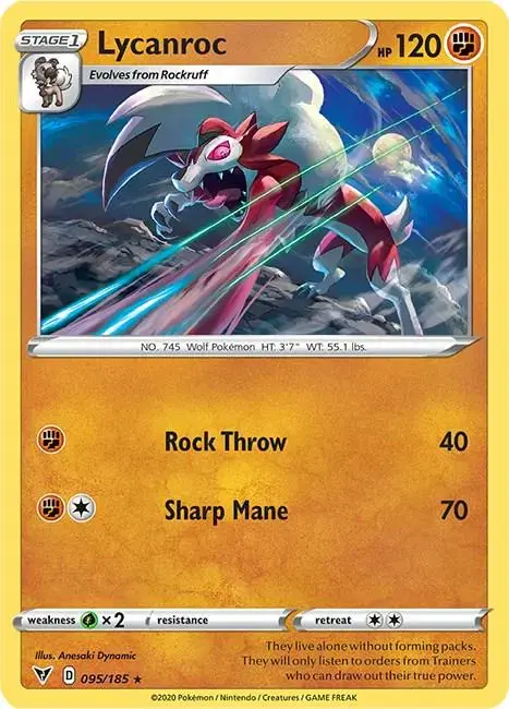 Lycanroc - Pokemon Vivid Voltage #95