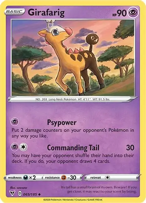 Girafarig - Pokemon Vivid Voltage #65
