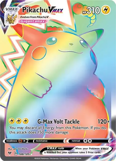 Pokemon Vivid Voltage set - most valuable card artwork (Pikachu VMAX)