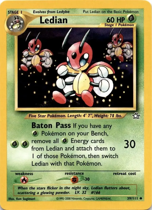 Ledian - Pokemon Neo Genesis #39