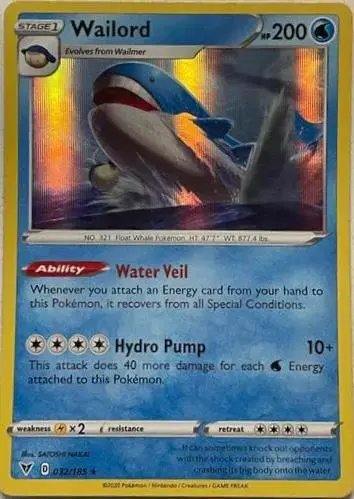 Wailord [Holo] - Pokemon Vivid Voltage #32