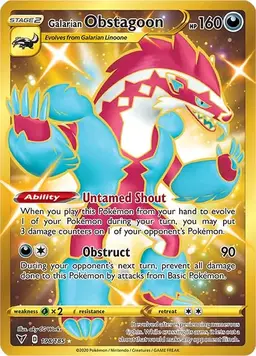 Galarian Obstagoon 198 - Pokemon Vivid Voltage