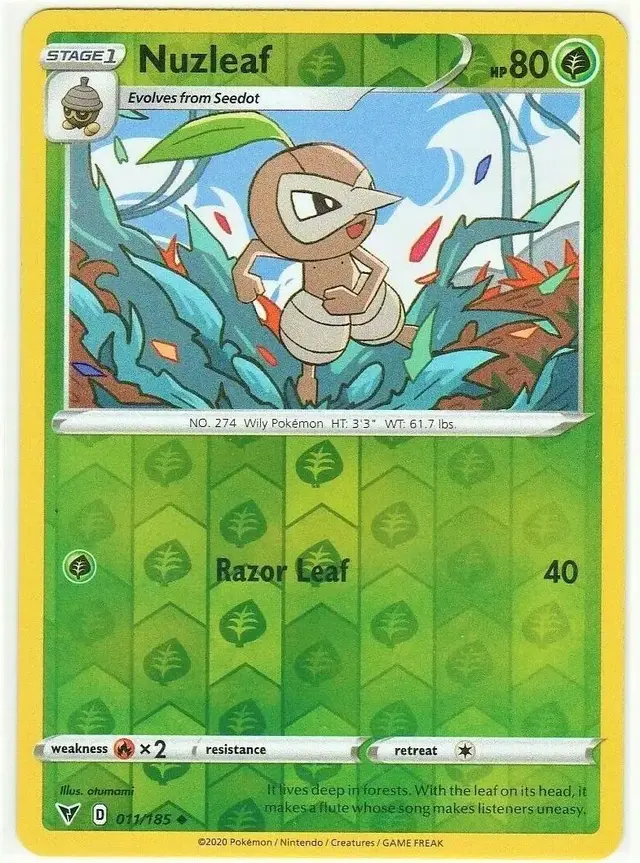 Nuzleaf [Reverse Holo] - Pokemon Vivid Voltage #11