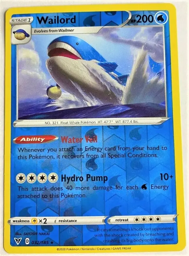 Wailord [Reverse Holo] - Pokemon Vivid Voltage #32