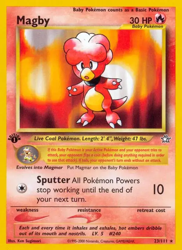 Magby [1st Edition] - Pokemon Neo Genesis #23