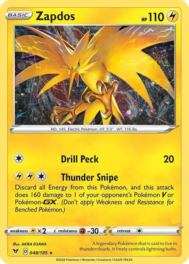 Zapdos [Cosmos Holo] - Pokemon Vivid Voltage #48