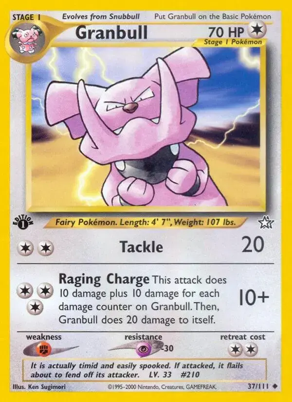Granbull [1st Edition] - Pokemon Neo Genesis #37