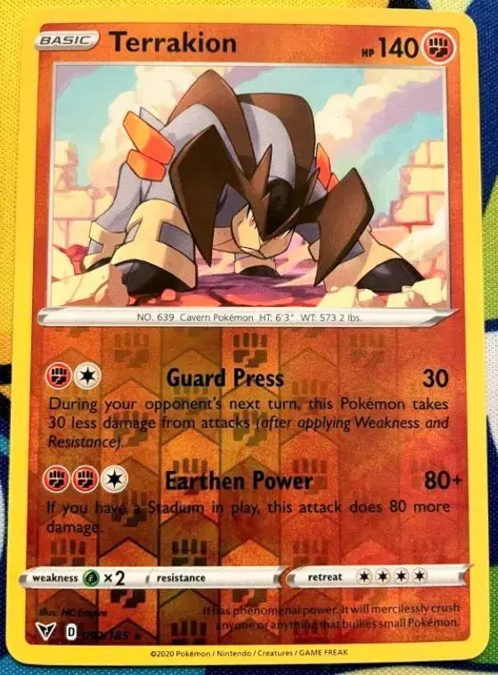 Terrakion [Reverse Holo] - Pokemon Vivid Voltage #92