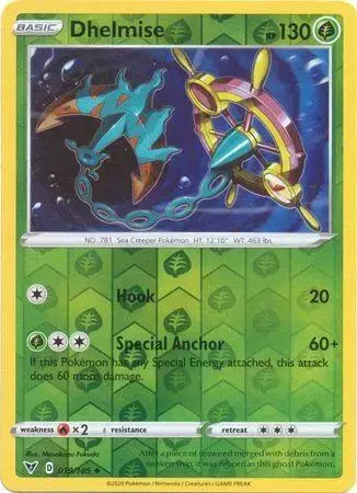 Dhelmise [Reverse Holo] - Pokemon Vivid Voltage #19