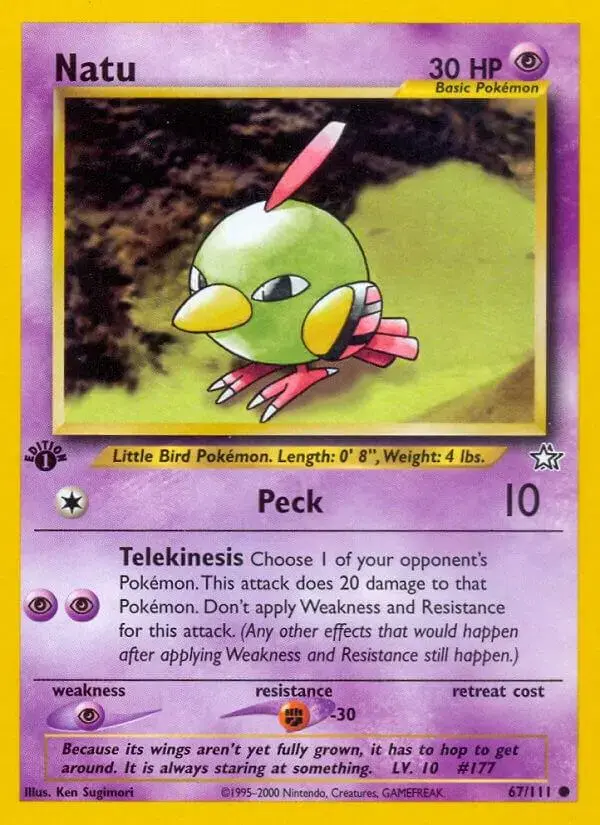 Natu [1st Edition] - Pokemon Neo Genesis #67