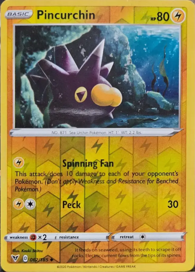 Pincurchin [Reverse Holo] - Pokemon Vivid Voltage #62