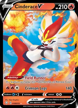 Cinderace V 18 - Pokemon Shining Fates