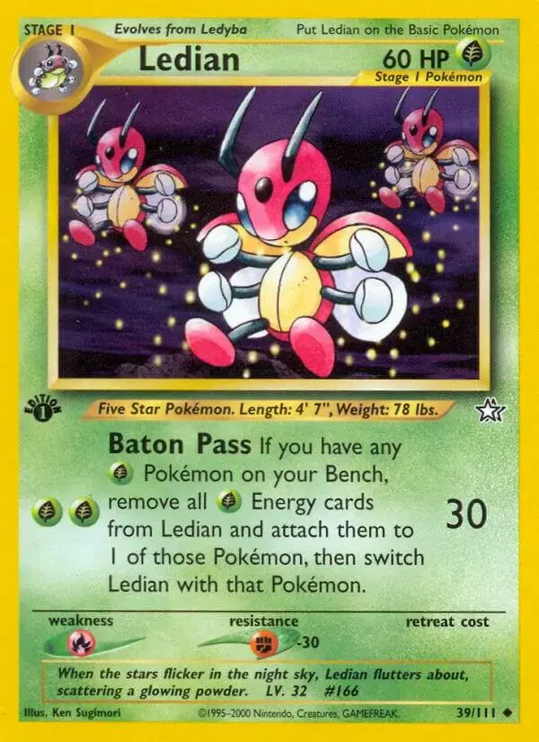Ledian [1st Edition] - Pokemon Neo Genesis #39