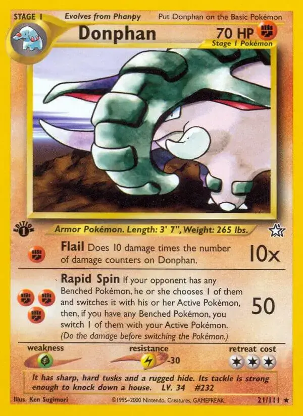 Donphan [1st Edition] - Pokemon Neo Genesis #21