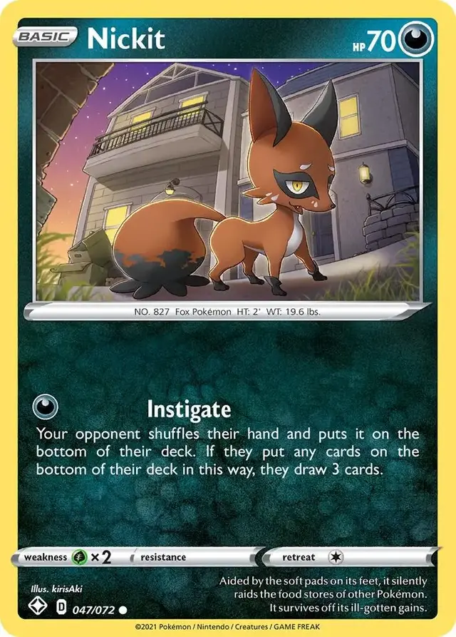 Nickit - Pokemon Shining Fates #47