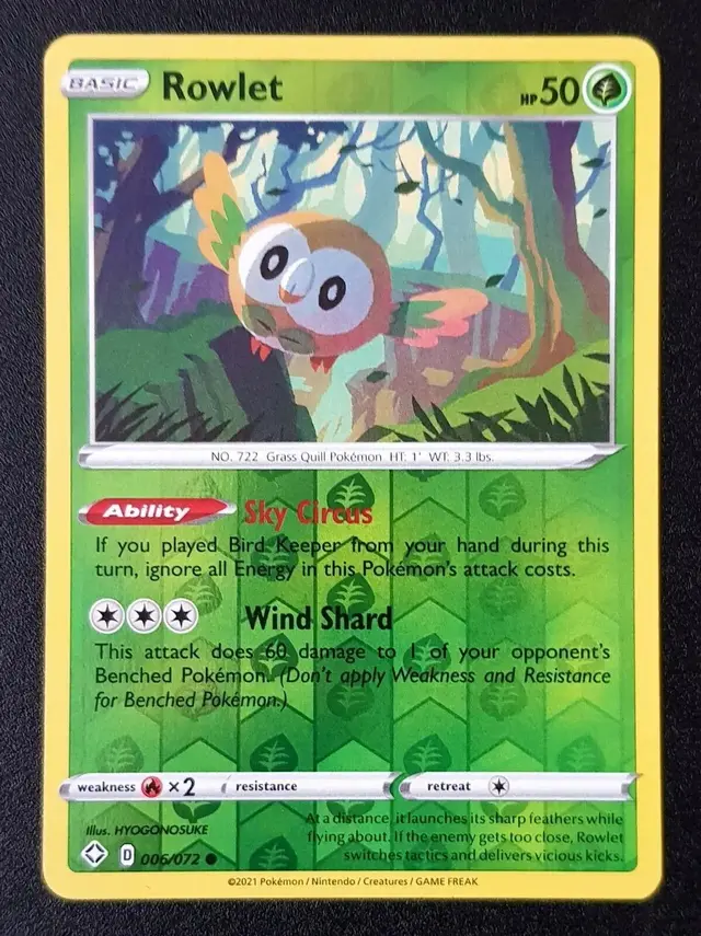 Rowlet [Reverse Holo] - Pokemon Shining Fates #6