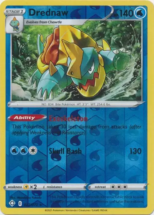 Drednaw [Reverse Holo] - Pokemon Shining Fates #27