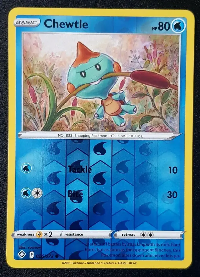 Chewtle [Reverse Holo] - Pokemon Shining Fates #26