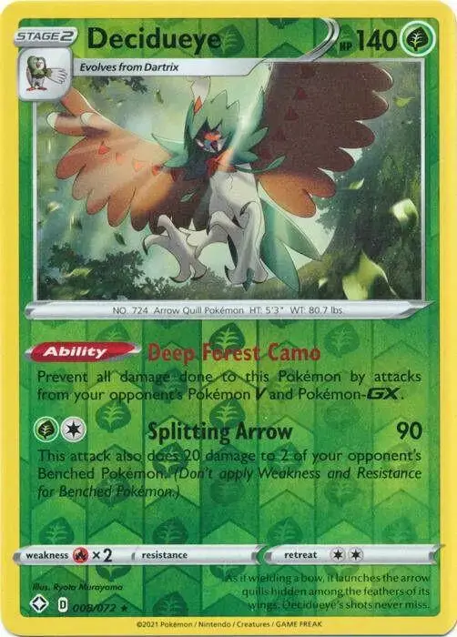 Decidueye [Reverse Holo] - Pokemon Shining Fates #8