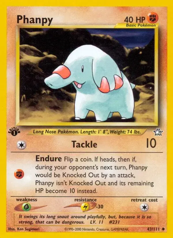 Phanpy [1st Edition] - Pokemon Neo Genesis #43