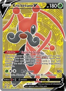 Kricketune V 142 - Pokemon Battle Styles