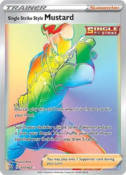 Single Strike Style Mustard 177 - Pokemon Battle Styles